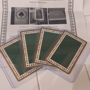 Tiffany & Co. Green and Gold Playing Cards